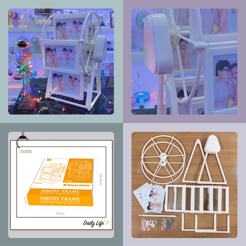 Haotao Photo Frame Ht8888 Flat White Ferris Wheel 5-Inch 6-Frame (Music)