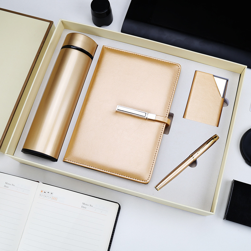 Office Portable Business Card Case Signature Pen Vacuum Cup Notebook Four-Piece Set Annual Meeting Gifts Set