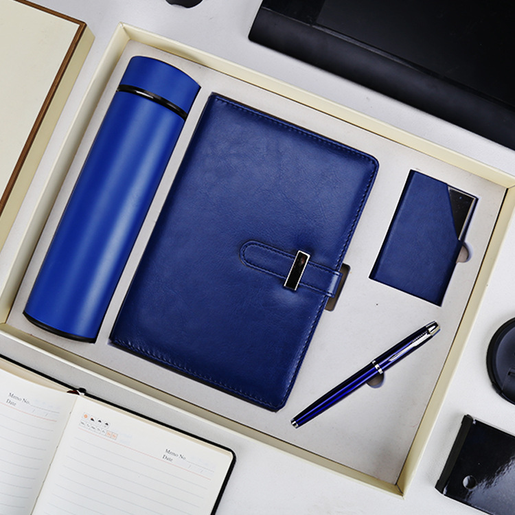 Office Portable Business Card Case Signature Pen Vacuum Cup Notebook Four-Piece Set Annual Meeting Gifts Set