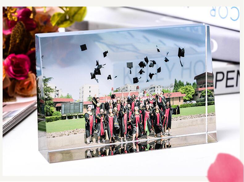 Creative Customization Student Party School Army Souvenir Crystal Photo Frame High-End Crystal Gift Photo Customization
