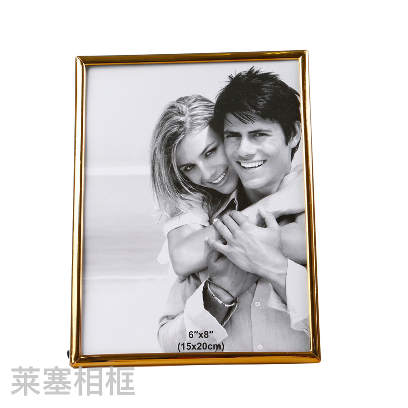 Round Golden Iron Electroplating Creative Decoration Photo Home Decorative Gift Living Room Bedroom Crafts Metal Photo Frame
