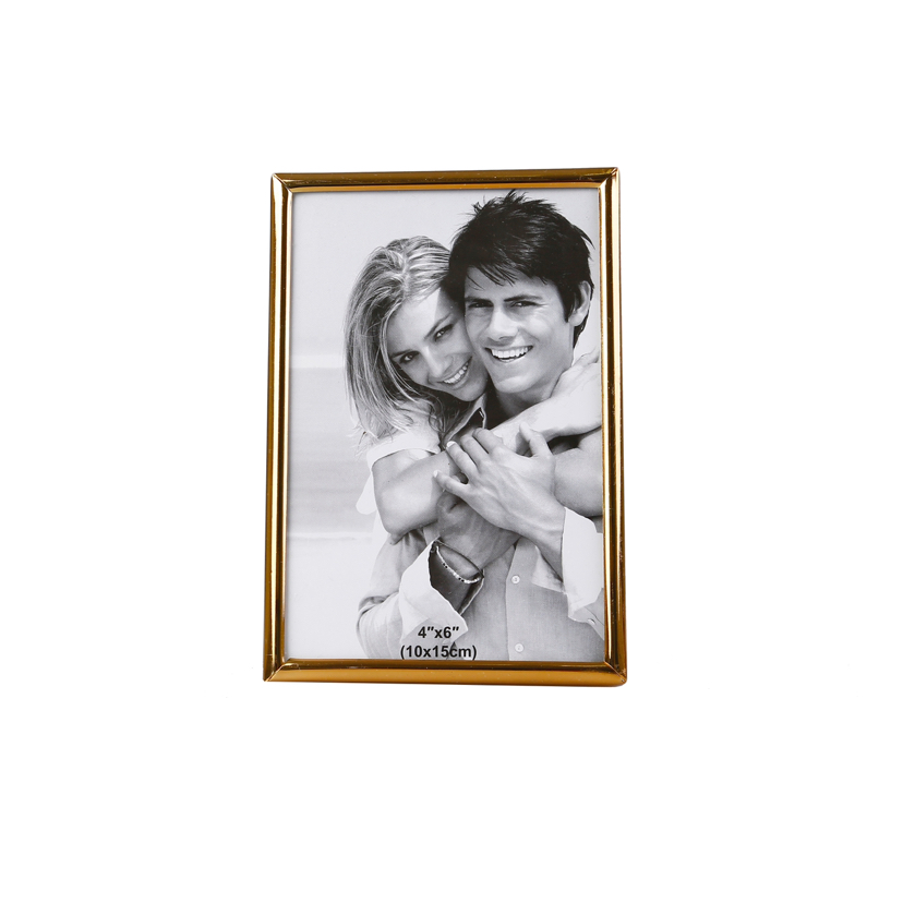 Round Golden Iron Electroplating Creative Decoration Photo Home Decorative Gift Living Room Bedroom Crafts Metal Photo Frame