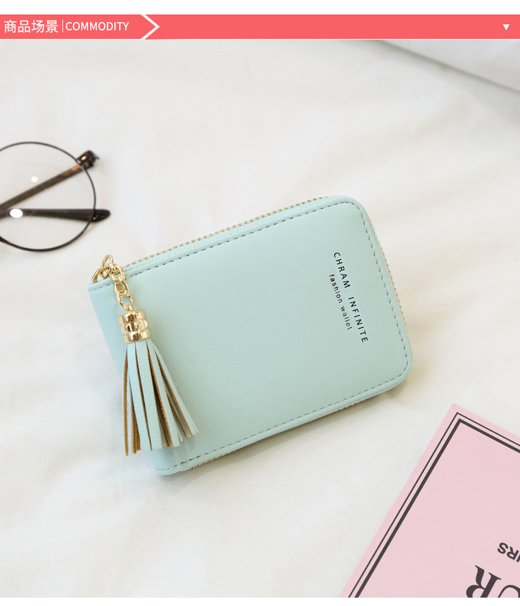 2021 New Accordion Zipper Card Holder Card Case Women Multiple Card Slots Tassel Mini Purse 2021 New Accordion Zipper Card Holder Card Case Women Multiple Card Slots Tassel Mini Purse