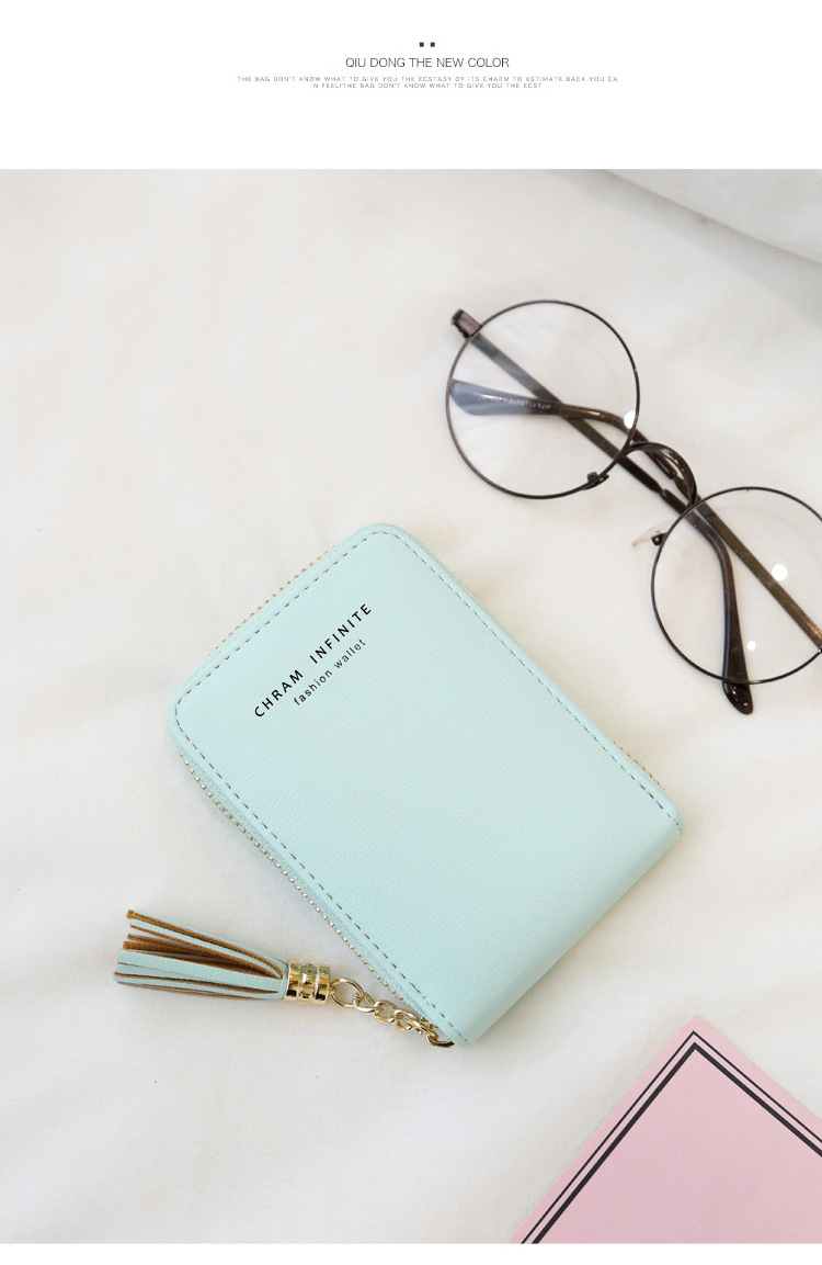 2021 New Accordion Zipper Card Holder Card Case Women Multiple Card Slots Tassel Mini Purse 2021 New Accordion Zipper Card Holder Card Case Women Multiple Card Slots Tassel Mini Purse
