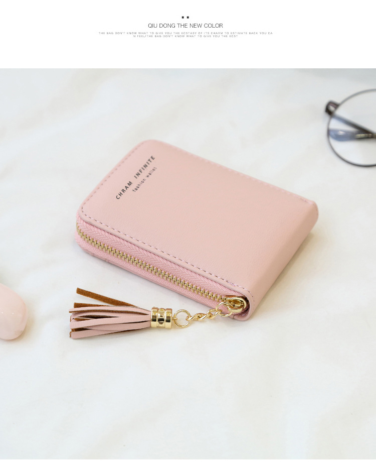2021 New Accordion Zipper Card Holder Card Case Women Multiple Card Slots Tassel Mini Purse 2021 New Accordion Zipper Card Holder Card Case Women Multiple Card Slots Tassel Mini Purse