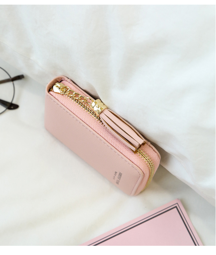 2021 New Accordion Zipper Card Holder Card Case Women Multiple Card Slots Tassel Mini Purse 2021 New Accordion Zipper Card Holder Card Case Women Multiple Card Slots Tassel Mini Purse