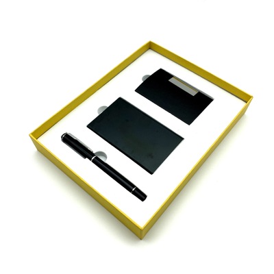 Metal business card case mobile power charger Treasure signature pen business set Gift bank conference custom LOGO