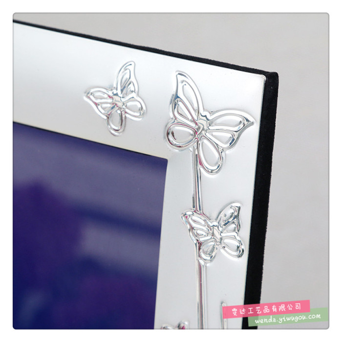 Fashion gift photo frame Home Furnishing silver metal and office decoration