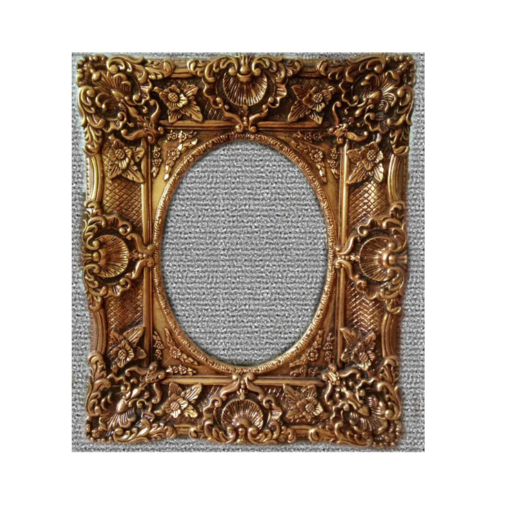 Direct Selling round Photo Frame Golden Photo Frame 82x72 KTV Photo Frame High-End Villa Photo Frame Wholesale