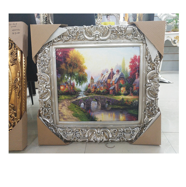 Direct Selling round Photo Frame Golden Photo Frame 82x72 KTV Photo Frame High-End Villa Photo Frame Wholesale