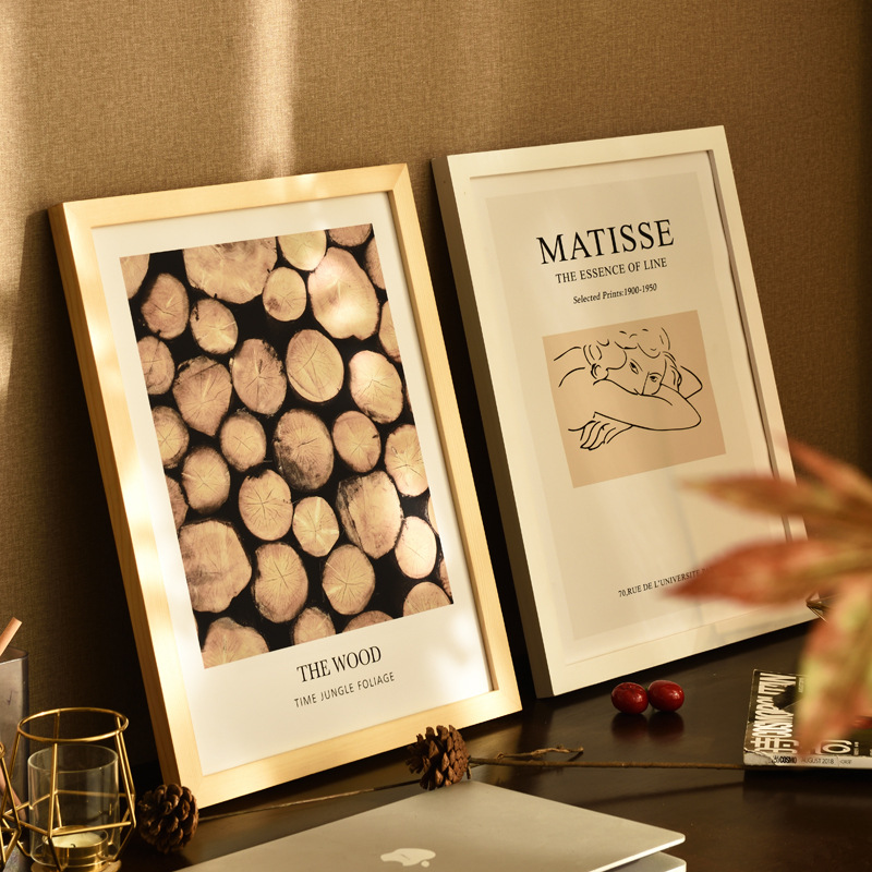 Solid Wood Photo Frame Mounting Creative Picture Frame Wall Hanging and Table Decoration A4-Inch A3 4 Open 8K Album Photo Customization Photo Frame Wooden