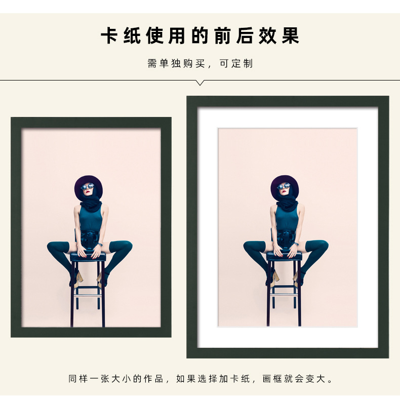 Solid Wood Photo Frame Mounting Creative Picture Frame Wall Hanging and Table Decoration A4-Inch A3 4 Open 8K Album Photo Customization Photo Frame Wooden