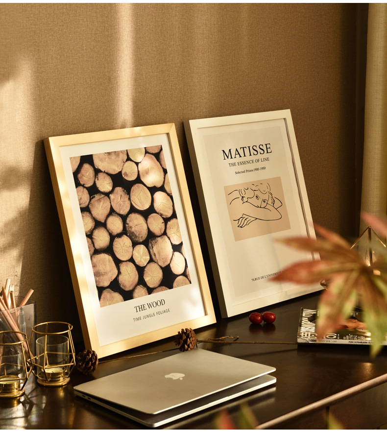 Solid Wood Photo Frame Mounting Creative Picture Frame Wall Hanging and Table Decoration A4-Inch A3 4 Open 8K Album Photo Customization Photo Frame Wooden