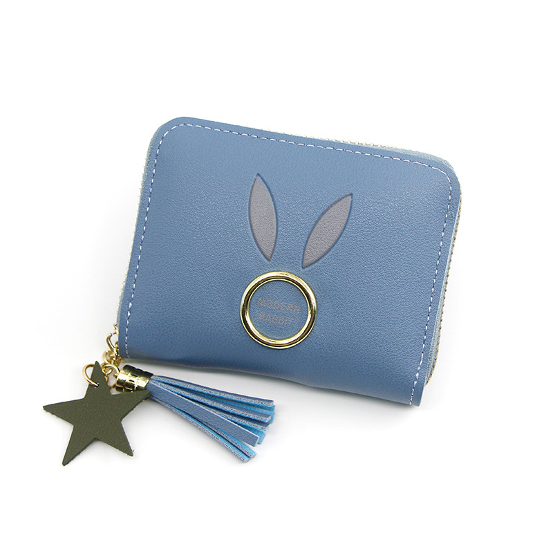 New Fashion Women&#039;s Zipper Short Clutch Dark Cell Card Position Personal Coin Purse Women&#039;s Wallet Card Holder Card Case