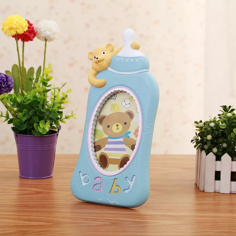 Haotao Photo Frame HT-LM7444 Painted Feeding Bottle Bear 6-Inch (2 Colors)