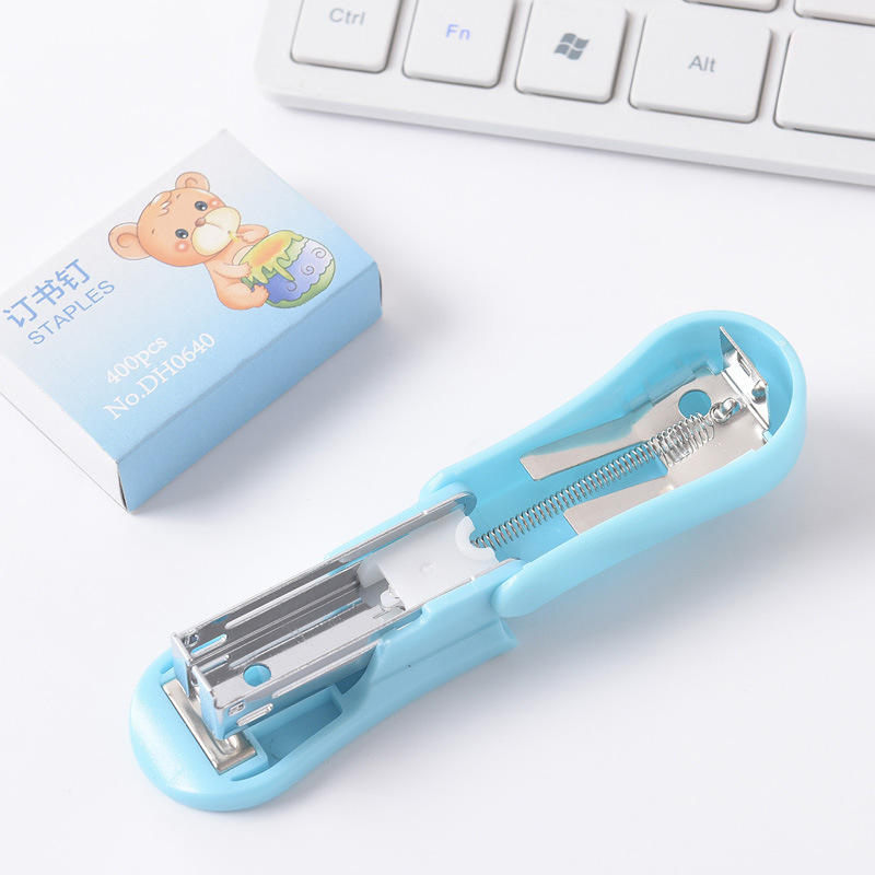 Jujia Stationery Mini Stapler Kit Student Cartoon Small Stapler Office Stationery Stapler