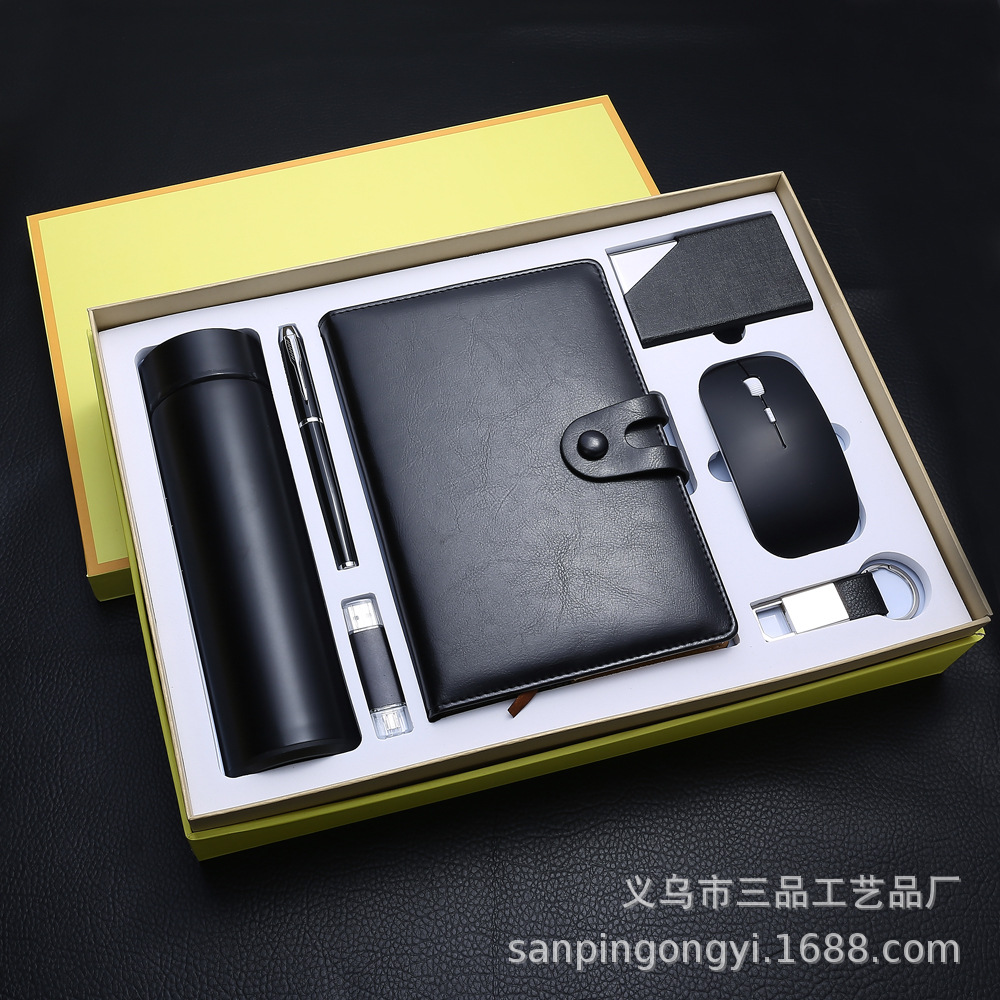 A6 Notebook Pack Business Card Case Gift Practical Smart Cup Enterprise Business Gift Thermos Cup Gift Set