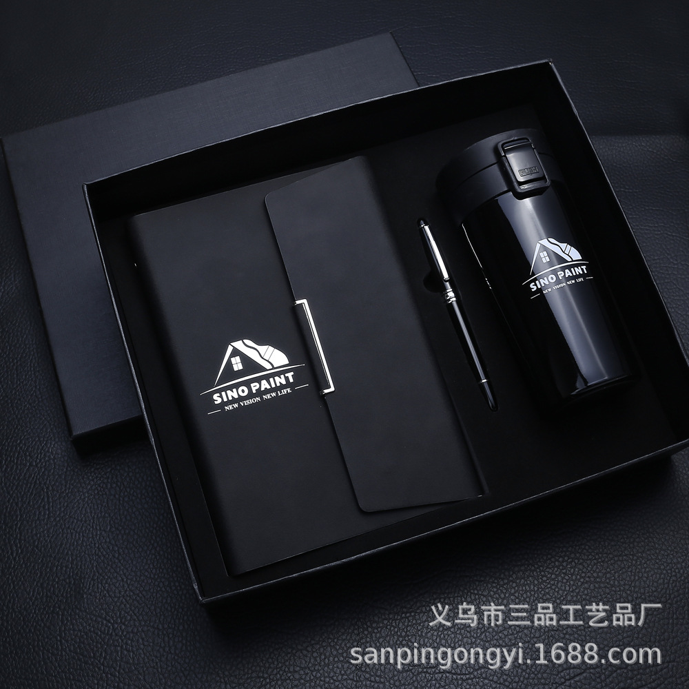 A6 Notebook Pack Business Card Case Gift Practical Smart Cup Enterprise Business Gift Thermos Cup Gift Set
