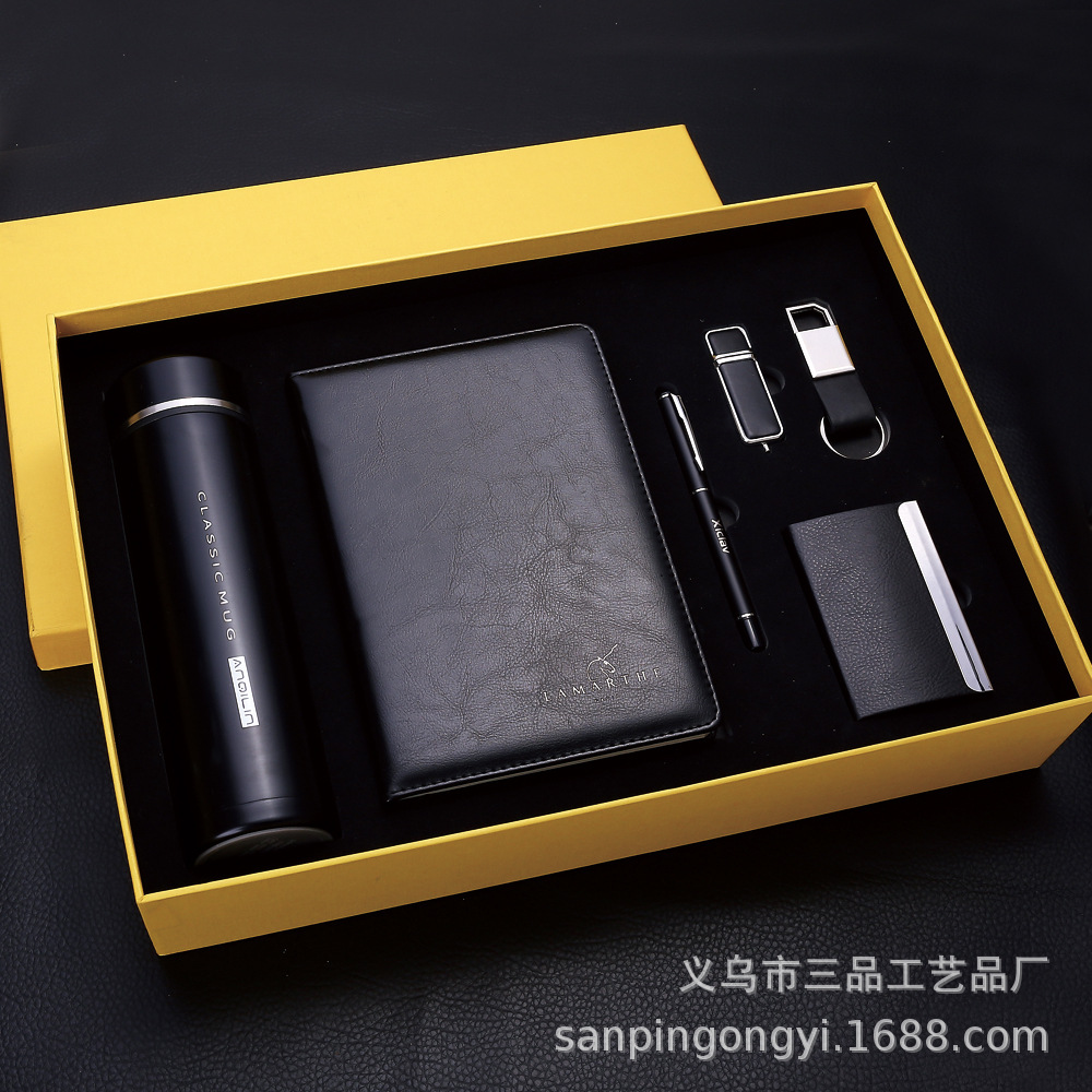 A6 Notebook Pack Business Card Case Gift Practical Smart Cup Enterprise Business Gift Thermos Cup Gift Set