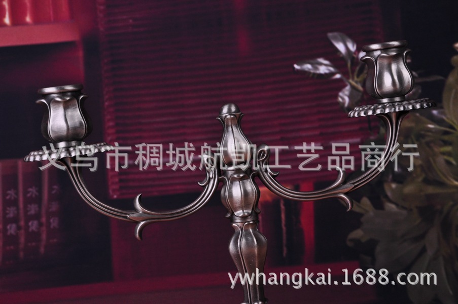 Double metal European-style simple candle holders home decor wedding crafts