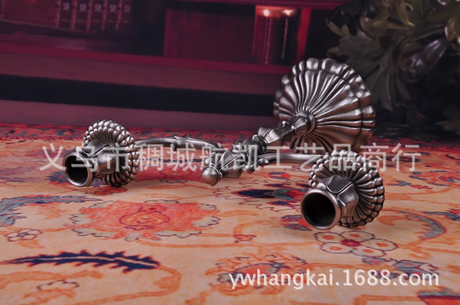 Double metal European-style simple candle holders home decor wedding crafts