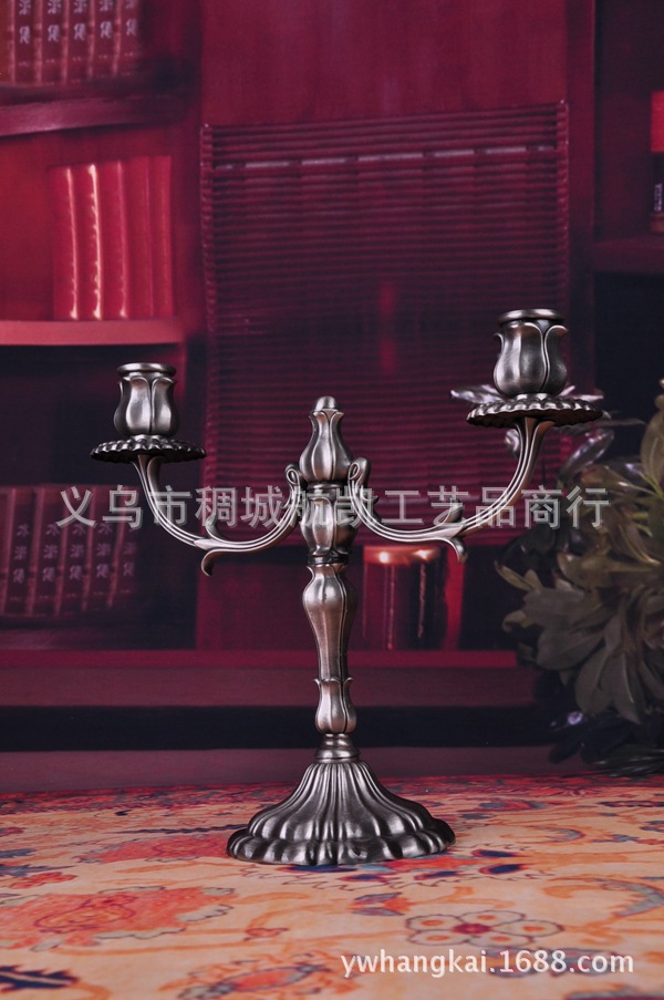 Double metal European-style simple candle holders home decor wedding crafts