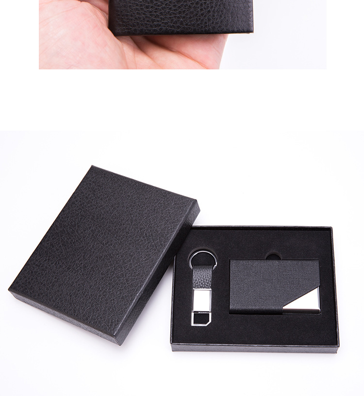 Business Two-Piece Stainless Steel Cardcase Cardcase Metal Keychains Business Card Case Gift Set Business Two-Piece Stainless Steel Cardcase Cardcase Metal Keychains Business Card Case Gift Set