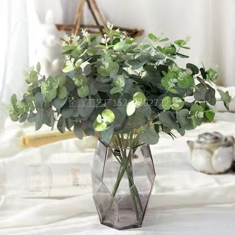 Artificial Leaves Branch Retro Green Silk Eucalyptus Leaf for Home Decor Wedding Plants Faux Fabric Foliage Room Decorat