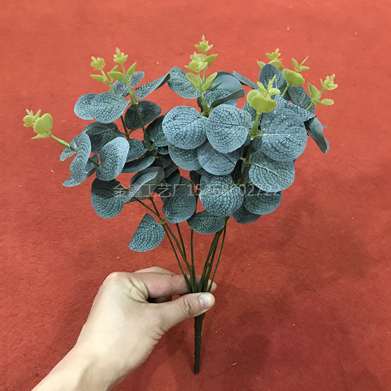 Artificial Leaves Branch Retro Green Silk Eucalyptus Leaf for Home Decor Wedding Plants Faux Fabric Foliage Room Decorat