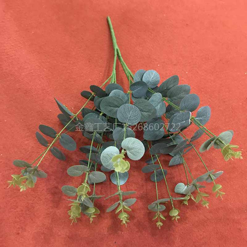Artificial Leaves Branch Retro Green Silk Eucalyptus Leaf for Home Decor Wedding Plants Faux Fabric Foliage Room Decorat
