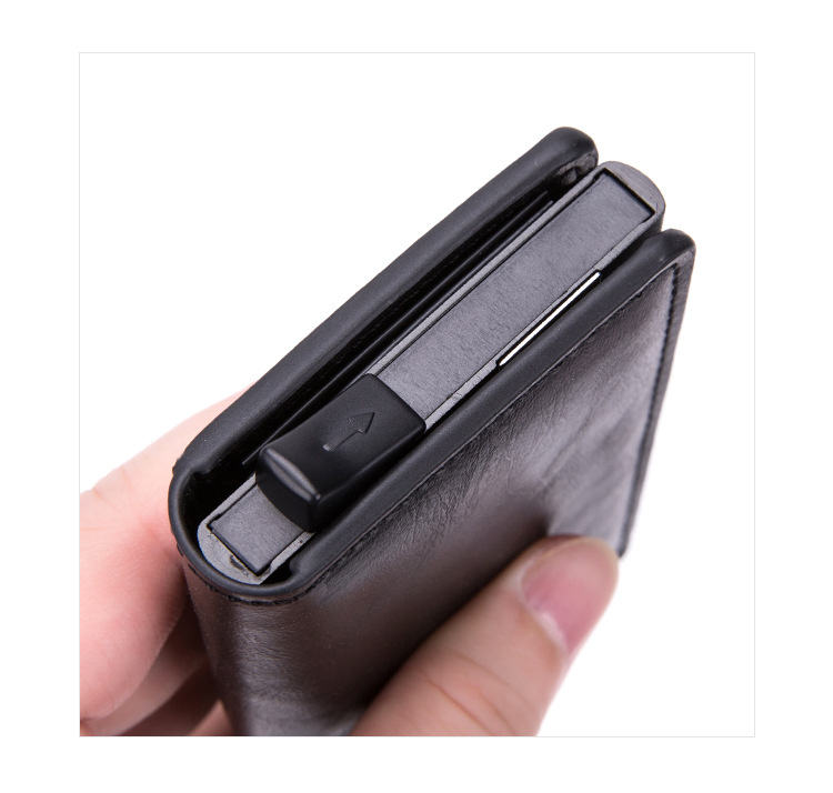 Anti-Theft Antimagnetic Card Case Aluminum Alloy Hand Push Card Holder Coin Purse RFID Credit Card Holder Anti-Theft Antimagnetic Card Case Aluminum Alloy Hand Push Card Holder Coin Purse RFID Credit Card Holder