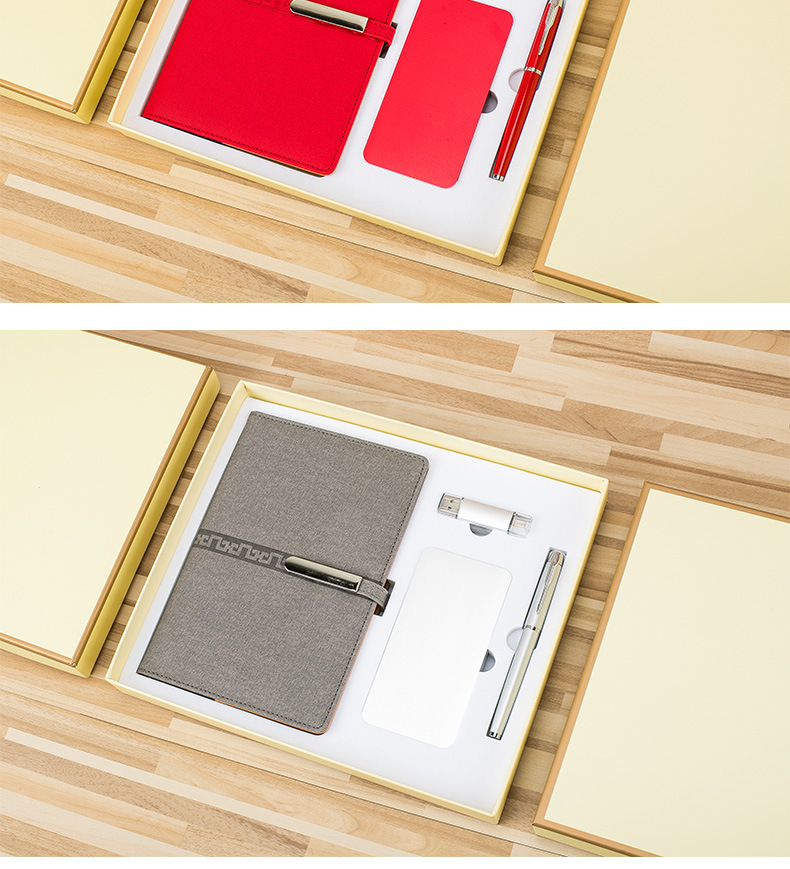 Business loose-leaf A5 notebook pen charging treasure wireless mouse gift card case suit custom logo Business loose-leaf A5 notebook pen charging treasure wireless mouse gift card case suit custom logo