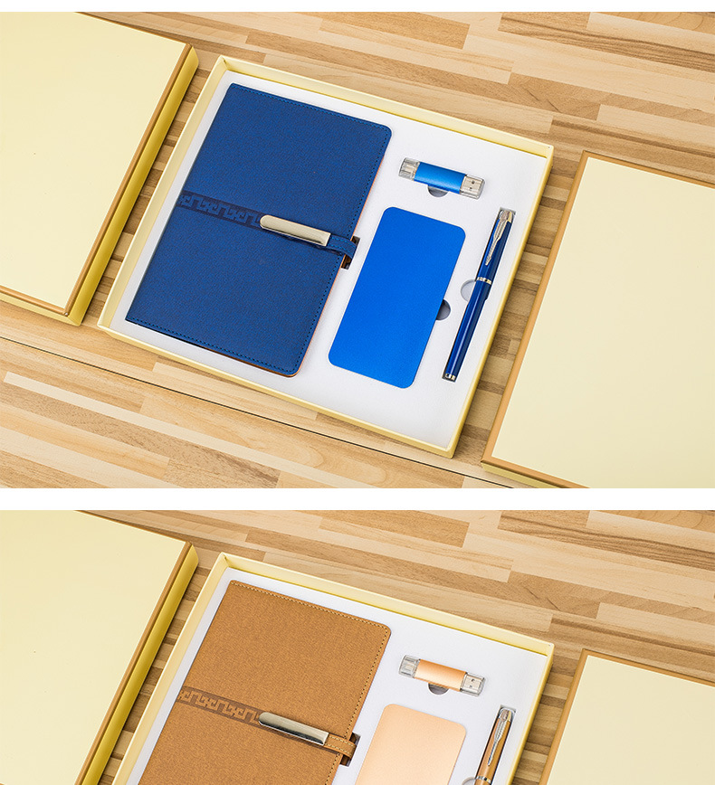 Business loose-leaf A5 notebook pen charging treasure wireless mouse gift card case suit custom logo Business loose-leaf A5 notebook pen charging treasure wireless mouse gift card case suit custom logo