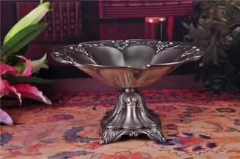 Vintage fine zinc alloy silver home decor creative fashion plate crafts