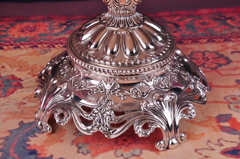 Vintage fine zinc alloy silver home decor creative fashion plate crafts