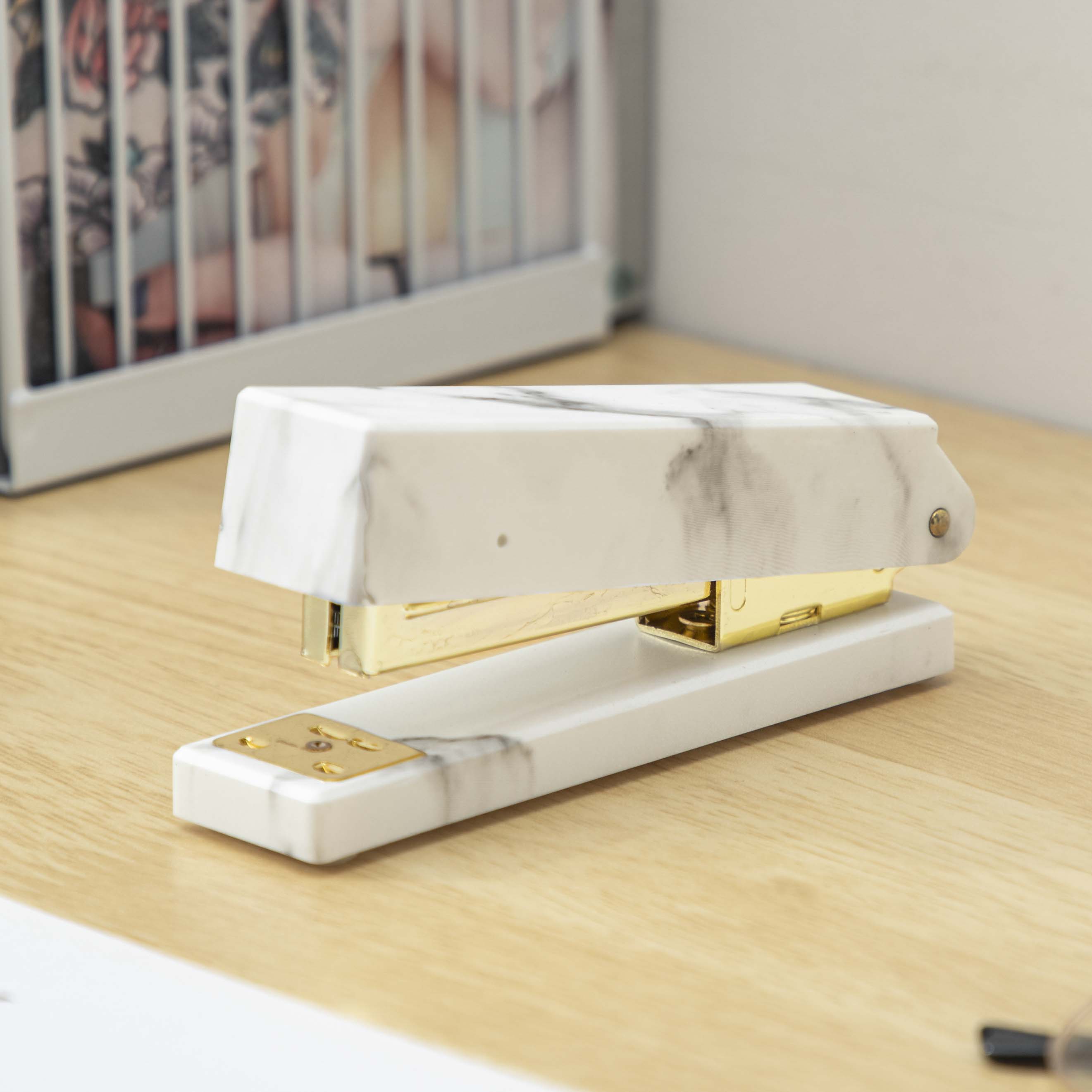 Marble Pattern Acrylic Office Supplies Stapler