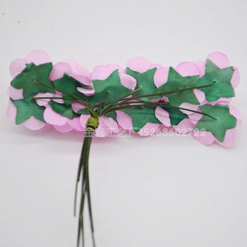 144 Pieces Artificial flowers MINI 1.5CM Paper roses wedding decorative flowers bouquet vases for home decor christmas g