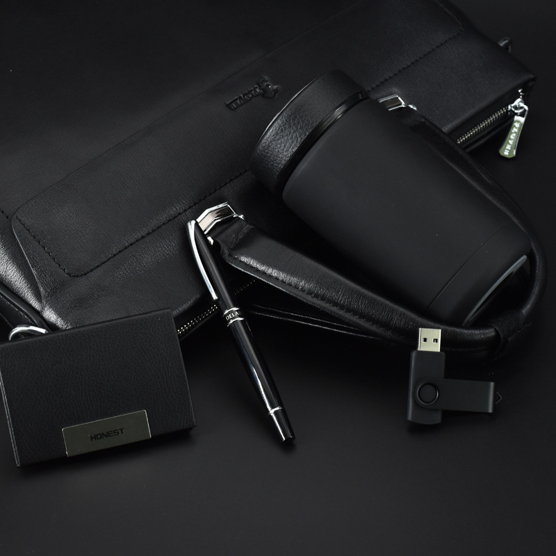 Creative Thermos Set USB Gift Card Case Signature Pen Metal Pen U Disk Gift Set