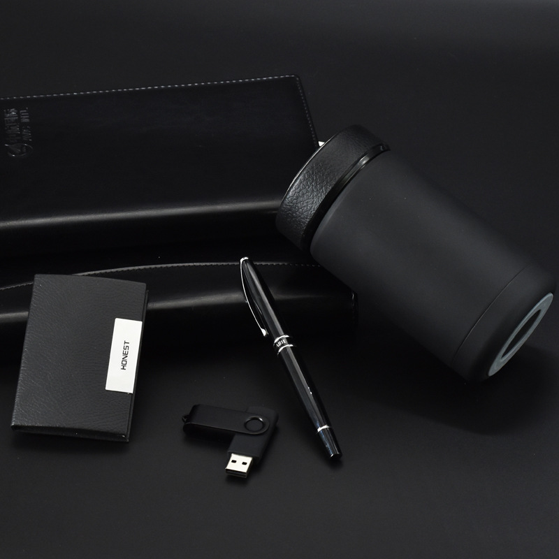 Creative Thermos Set USB Gift Card Case Signature Pen Metal Pen U Disk Gift Set
