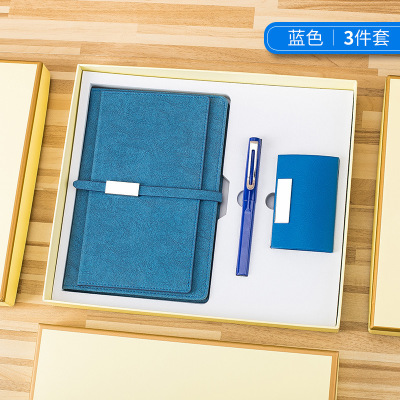 High-end business A5 notebook card case pen gift companies advertising gift set custom LOGO