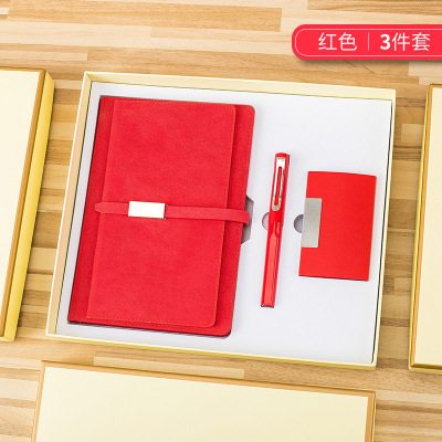 High-end business A5 notebook card case pen gift companies advertising gift set custom LOGO
