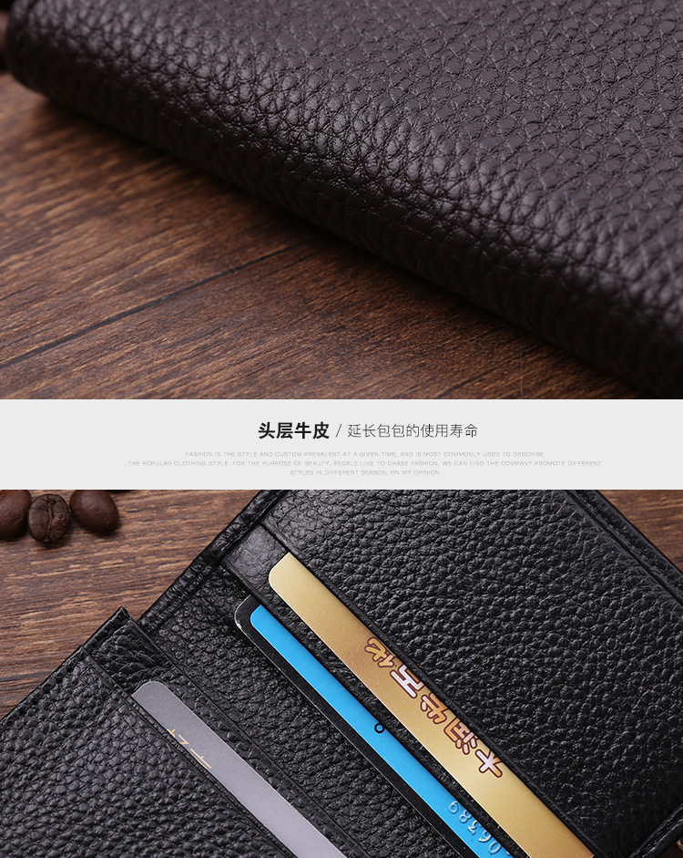New Genuine Leather Card Holder Men's Short Large Capacity Business Card Case Women's Business Card Holder Document Package Factory Direct Sales New Genuine Leather Card Holder Men's Short Large Capacity Business Card Case Women's Business Card Holder Document Package Factory Direct Sales