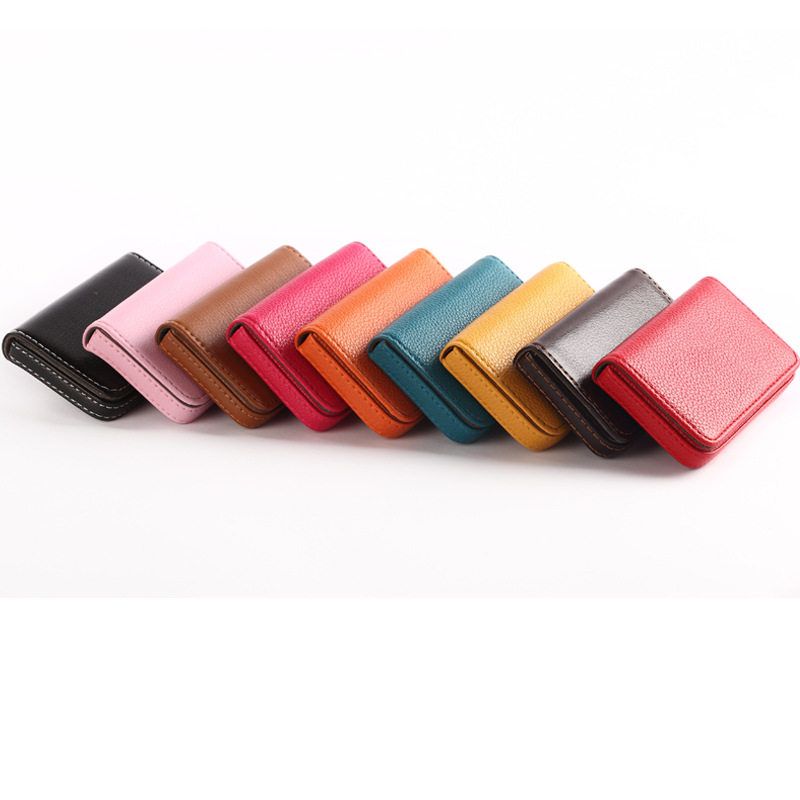 In Stock Wholesale Card Case Creative Gift Business Card Case Card Box Full Cover Pu Card Case Business Card Case Magnetic Business Card Holder