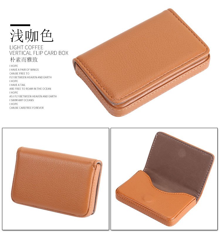 In Stock Wholesale Card Case Creative Gift Business Card Case Card Box Full Cover Pu Card Case Business Card Case Magnetic Business Card Holder