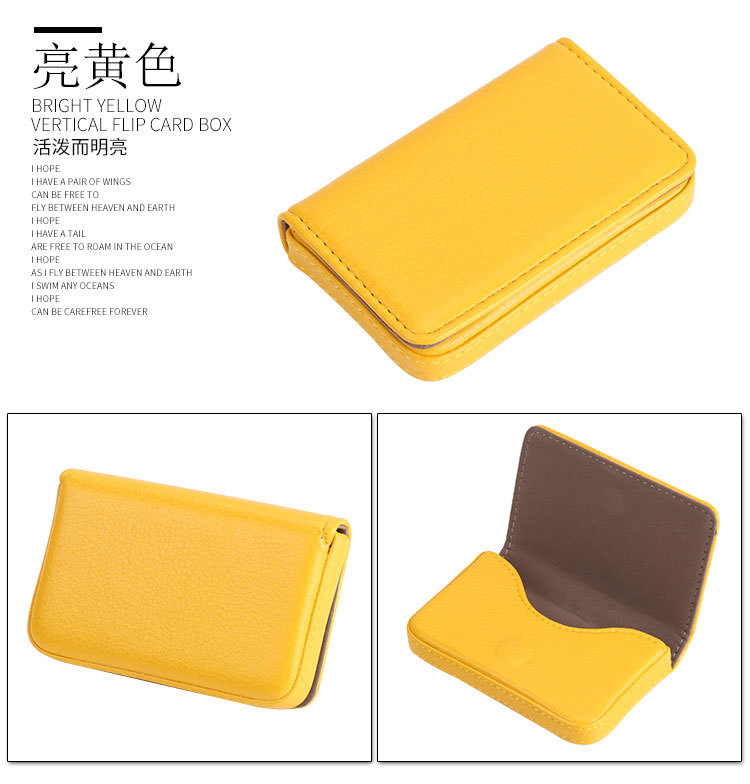 In Stock Wholesale Card Case Creative Gift Business Card Case Card Box Full Cover Pu Card Case Business Card Case Magnetic Business Card Holder