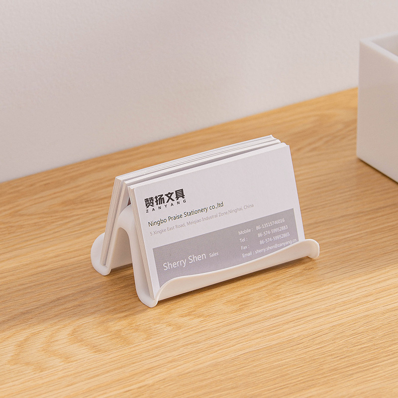 Personalized Creative Double-Sided Name Card Pedestal Large Capacity Business Card Case Business High-End Business Card Holder Business Card Box Wholesale