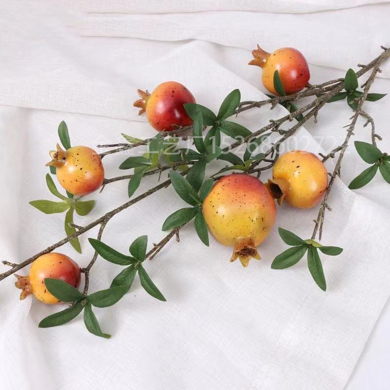 1Pcs Fake Artificial Rose Fruit Pomegranate Berries Red Yellow Bouquet Floral Garden Home Decor Berries diy Artificial f