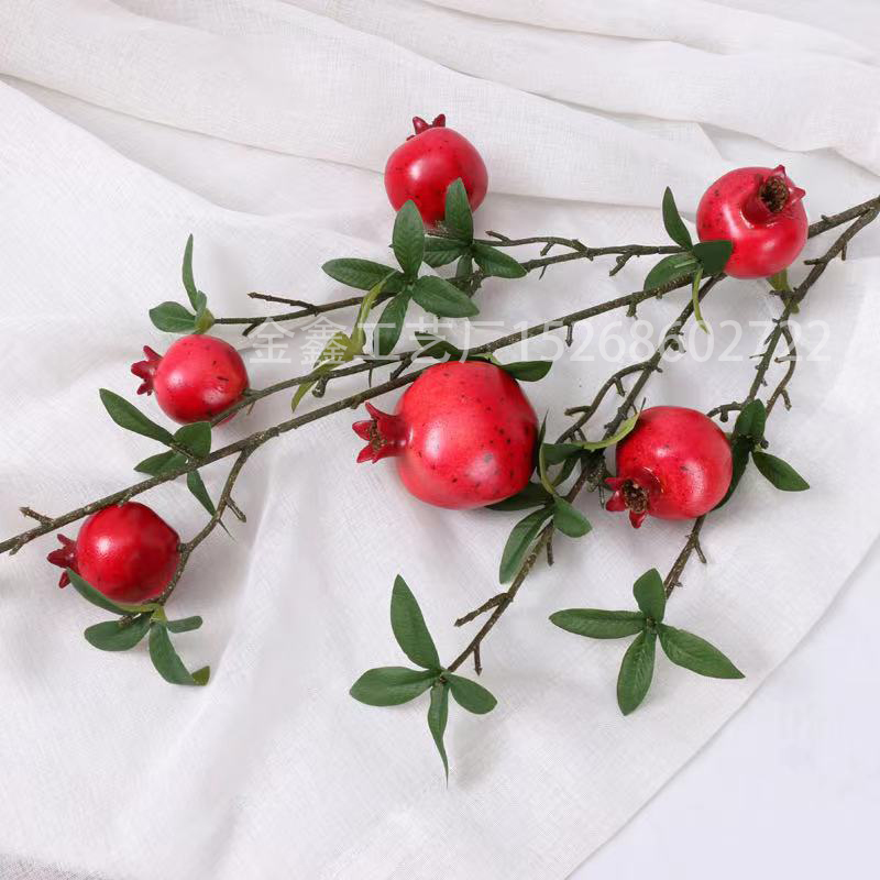 1Pcs Fake Artificial Rose Fruit Pomegranate Berries Red Yellow Bouquet Floral Garden Home Decor Berries diy Artificial f