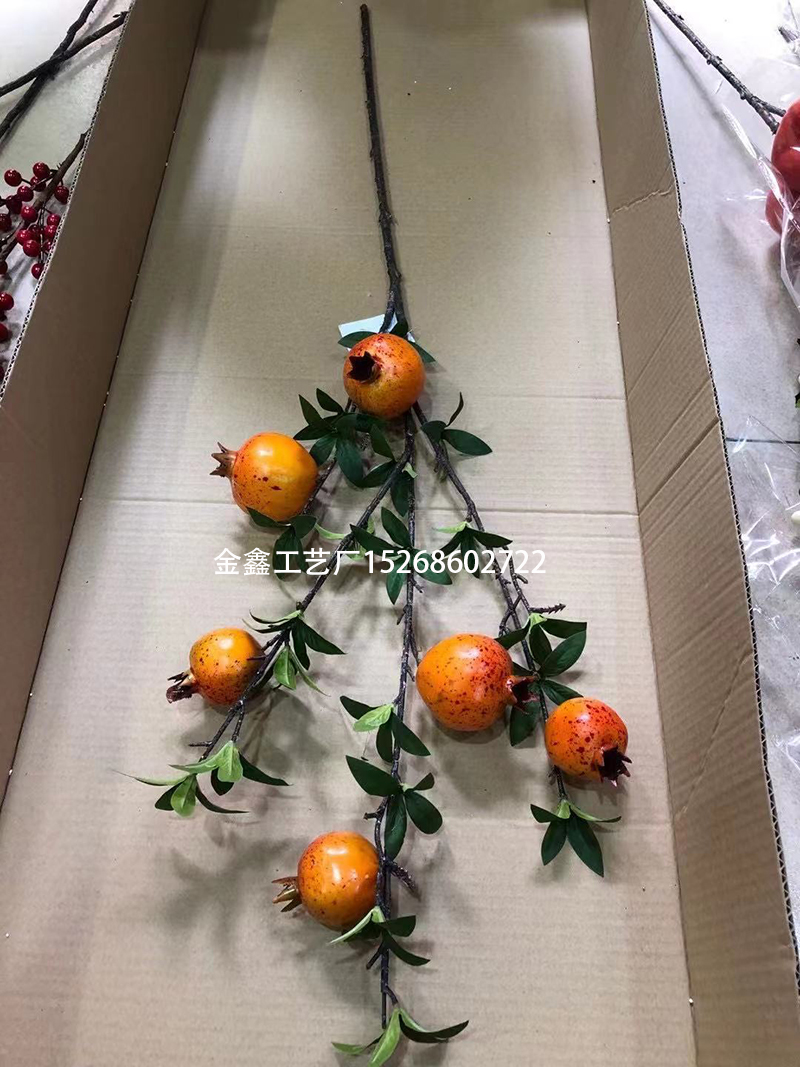1Pcs Fake Artificial Rose Fruit Pomegranate Berries Red Yellow Bouquet Floral Garden Home Decor Berries diy Artificial f