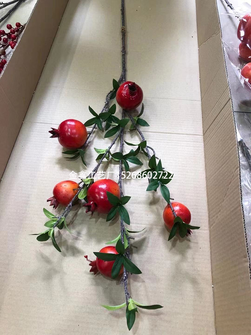 1Pcs Fake Artificial Rose Fruit Pomegranate Berries Red Yellow Bouquet Floral Garden Home Decor Berries diy Artificial f
